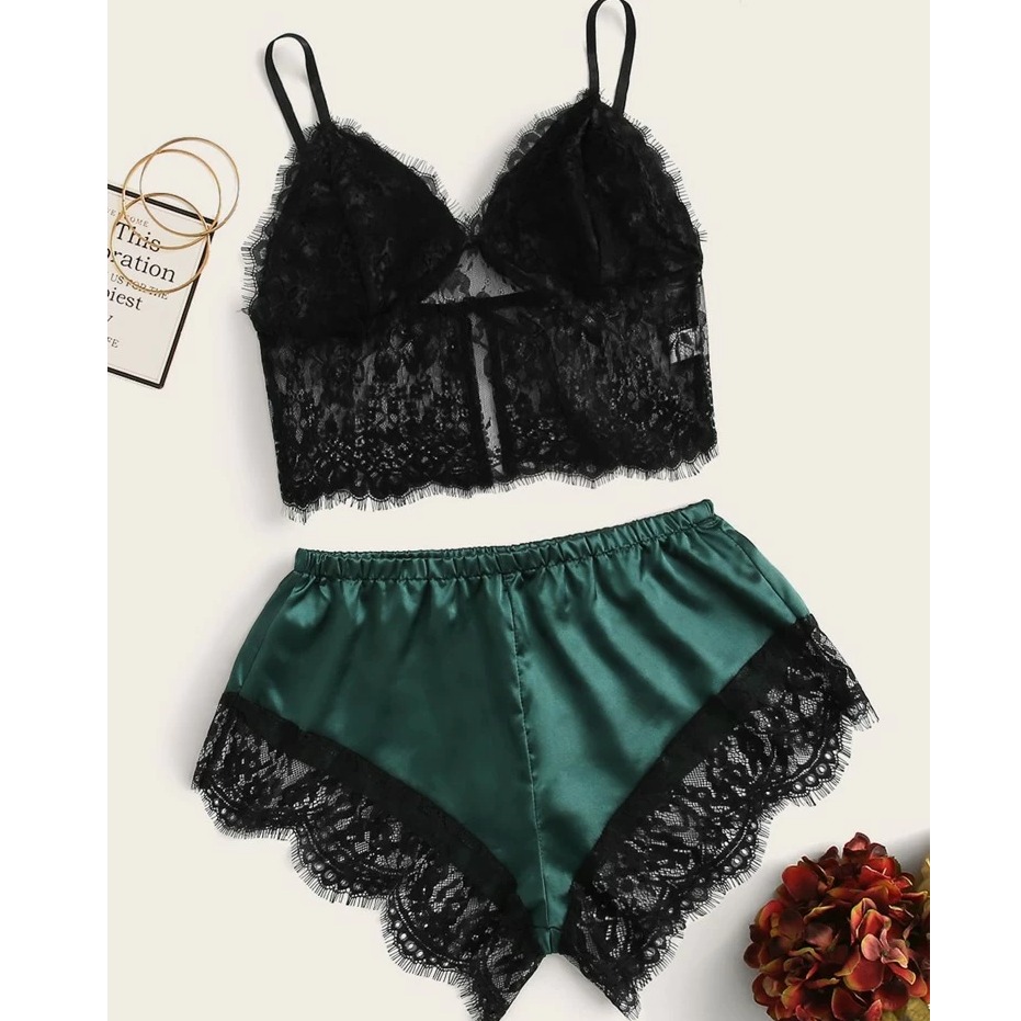 Satin lingerie set