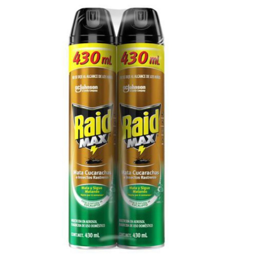 Raid Max eucalipto 2 UNI / 430 ml