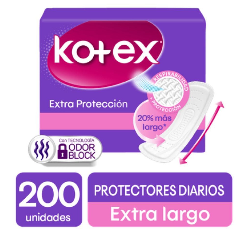 Protector diario largos Kotex 200 UNI