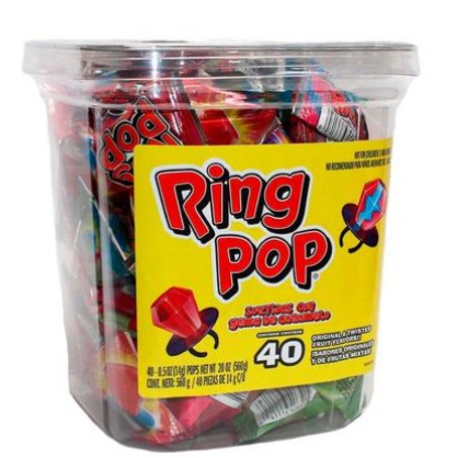 Anillos de caramelo Ring Pop surtido 40 UNI 