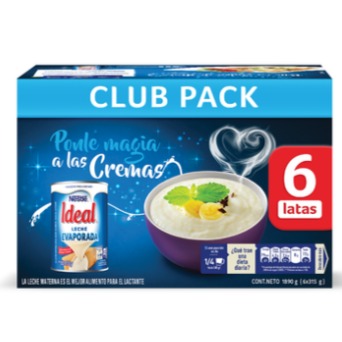 Leche Evaporada Ideal 8 UNI / 315 grs