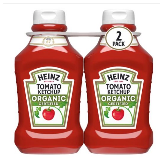 Salsa de tomate orgánica Heinz 2 UNI / 1.25 Kg