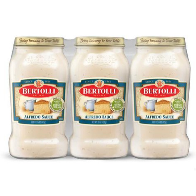Salsa Alfredo Bertolli 3 UNI / 15 Oz