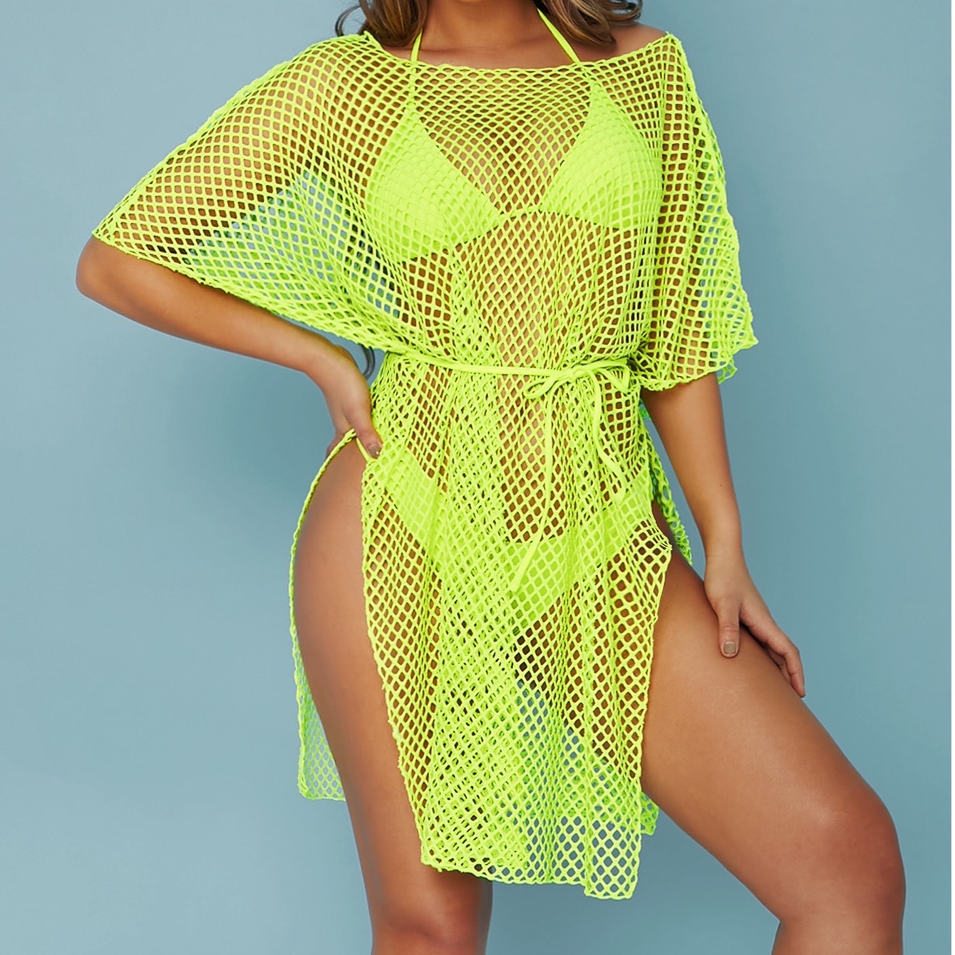 Triangle Bikini Swimsuit with Cover-Up