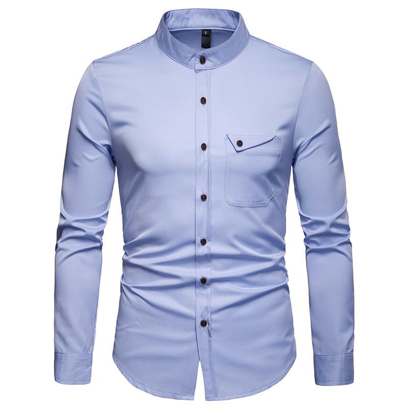 CAMISA AZUL CELESTE MANGA LARGA