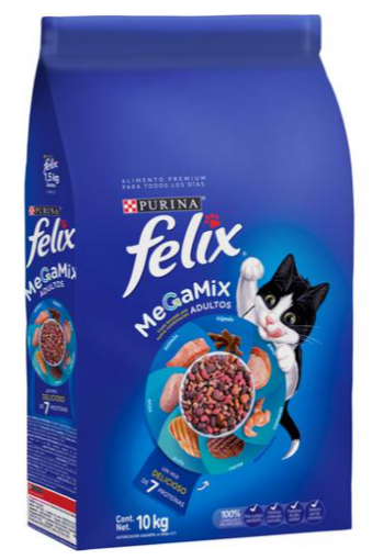 COMIDA PARA GATO PURINA FELIX MEGAMIX 10 KG 