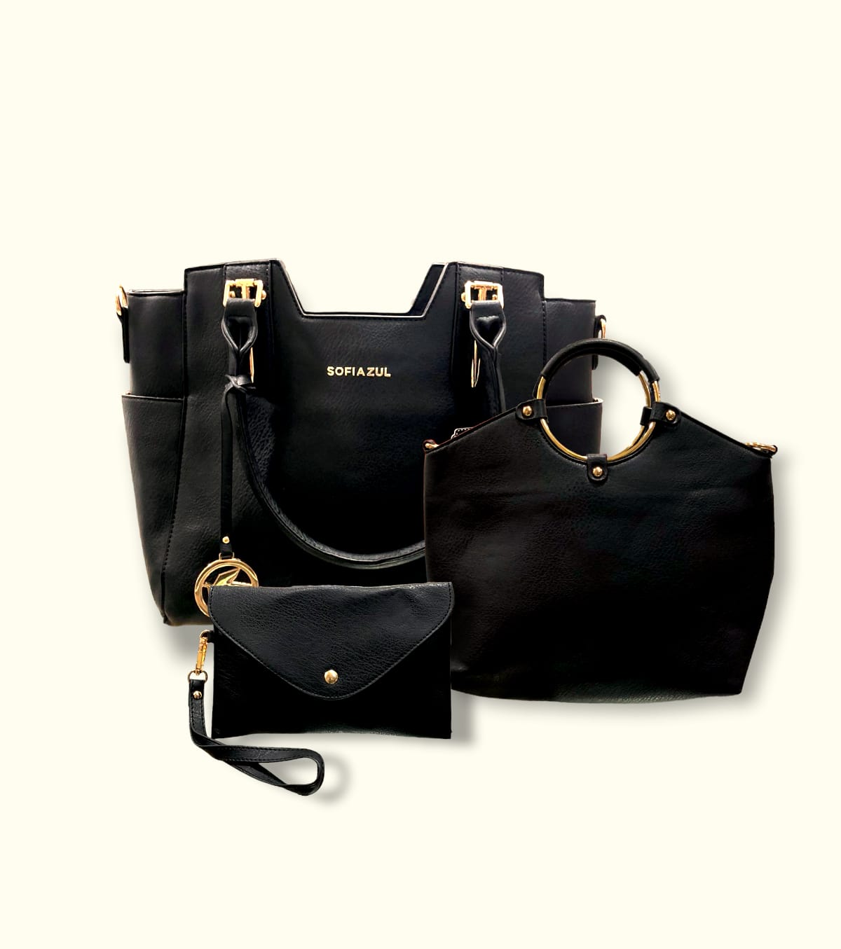 JUEGO DE CARTERA DE DAMA - SOFIA AZUL