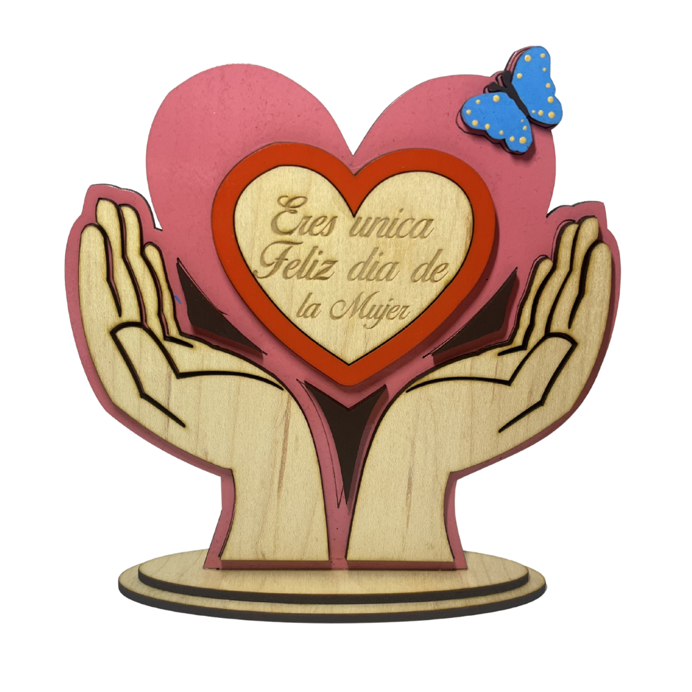 ADORNO CORAZÓN DÍA DE LA MUJER