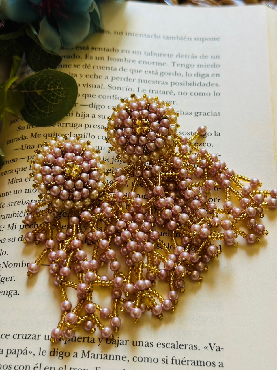 PENDIENTES PERLAS DORADO