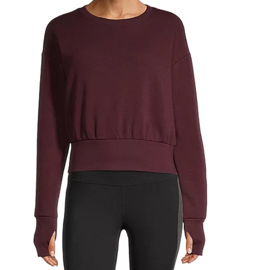 CLASSIC FLEECE PARA MUJER MANGA LARGA CUELLO REDONDO